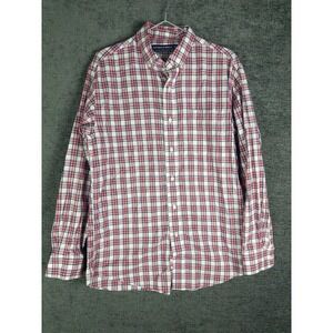 Magna Ready Shirt Mens S Plaid Cotton Magnetic Casual Button Down Long Sleeve